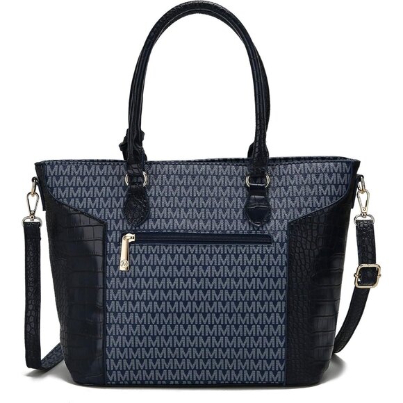 Vegan Leather Tote Bag Set Women Top Handle Purse Wallet Organizer - Picture 9 of 9